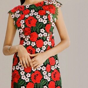Topshop Floral Lace A-Line Dress